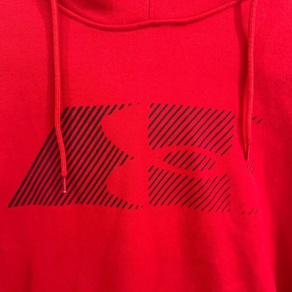 Under Armour Men's Red Fleece Graphic Hoodie Loose Fit Pullover size Large NWT - Picture 2 of 6